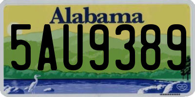 AL license plate 5AU9389