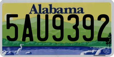 AL license plate 5AU9392