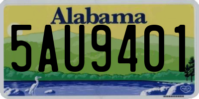 AL license plate 5AU9401
