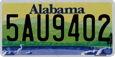 AL license plate 5AU9402