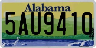 AL license plate 5AU9410