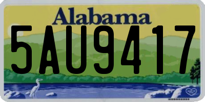 AL license plate 5AU9417