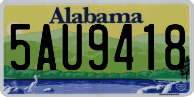 AL license plate 5AU9418