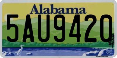 AL license plate 5AU9420