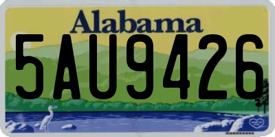 AL license plate 5AU9426