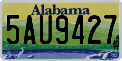 AL license plate 5AU9427