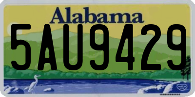 AL license plate 5AU9429