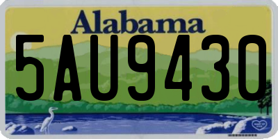 AL license plate 5AU9430