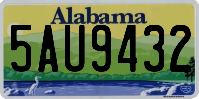 AL license plate 5AU9432