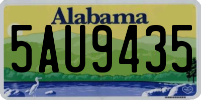 AL license plate 5AU9435
