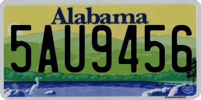 AL license plate 5AU9456