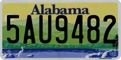 AL license plate 5AU9482