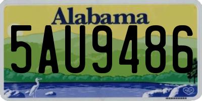AL license plate 5AU9486