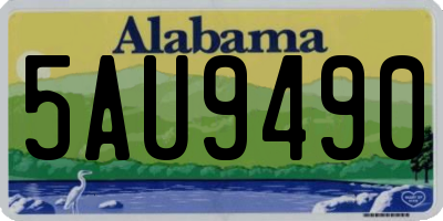 AL license plate 5AU9490
