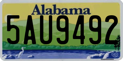 AL license plate 5AU9492