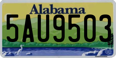 AL license plate 5AU9503