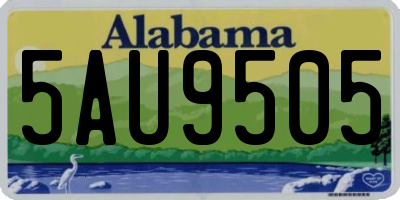 AL license plate 5AU9505
