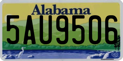 AL license plate 5AU9506