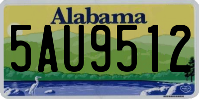 AL license plate 5AU9512