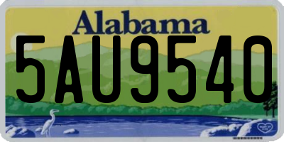AL license plate 5AU9540