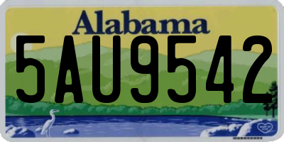 AL license plate 5AU9542