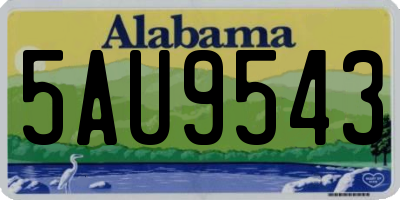 AL license plate 5AU9543