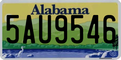 AL license plate 5AU9546