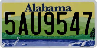AL license plate 5AU9547