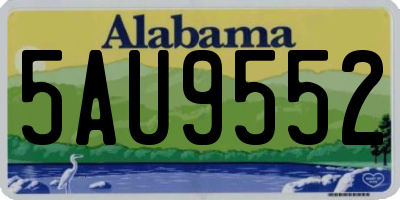 AL license plate 5AU9552