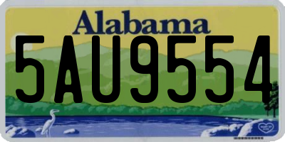 AL license plate 5AU9554