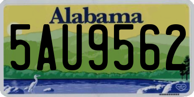 AL license plate 5AU9562