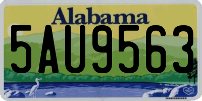 AL license plate 5AU9563