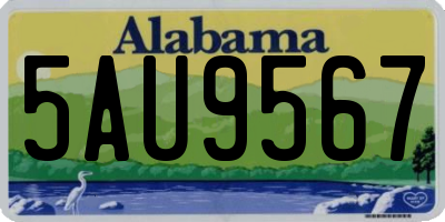 AL license plate 5AU9567
