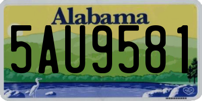 AL license plate 5AU9581