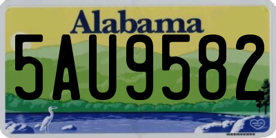 AL license plate 5AU9582