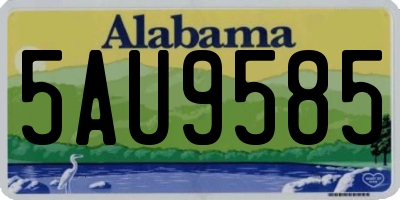 AL license plate 5AU9585
