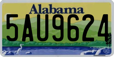 AL license plate 5AU9624