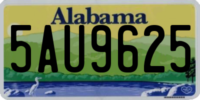 AL license plate 5AU9625