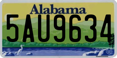 AL license plate 5AU9634