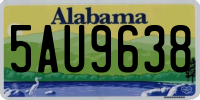 AL license plate 5AU9638