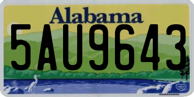 AL license plate 5AU9643