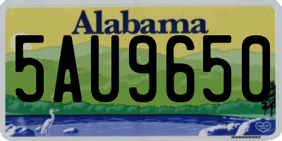 AL license plate 5AU9650