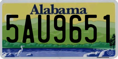 AL license plate 5AU9651
