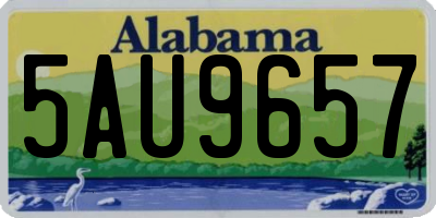AL license plate 5AU9657