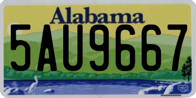 AL license plate 5AU9667