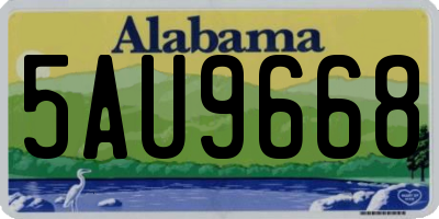 AL license plate 5AU9668