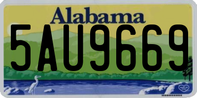 AL license plate 5AU9669