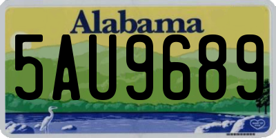 AL license plate 5AU9689