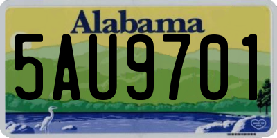 AL license plate 5AU9701