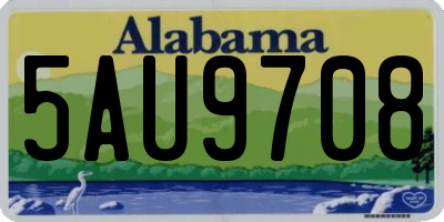 AL license plate 5AU9708